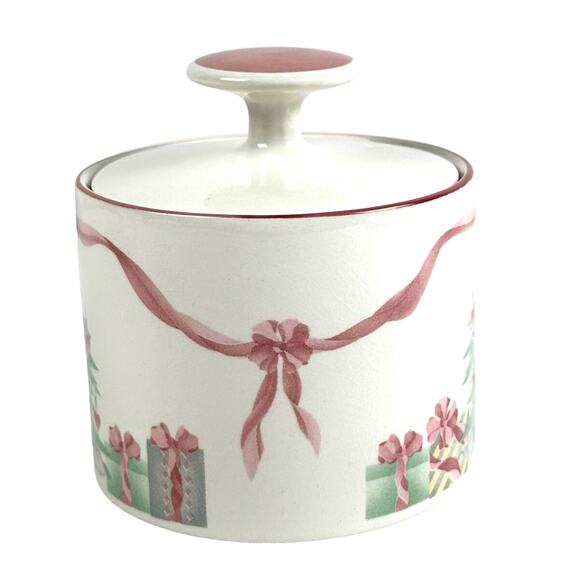 Sango Home for Christmas 1989 Korea Gold Mark #3321 Sugar Bowl with Lid - Picture 4 of 9